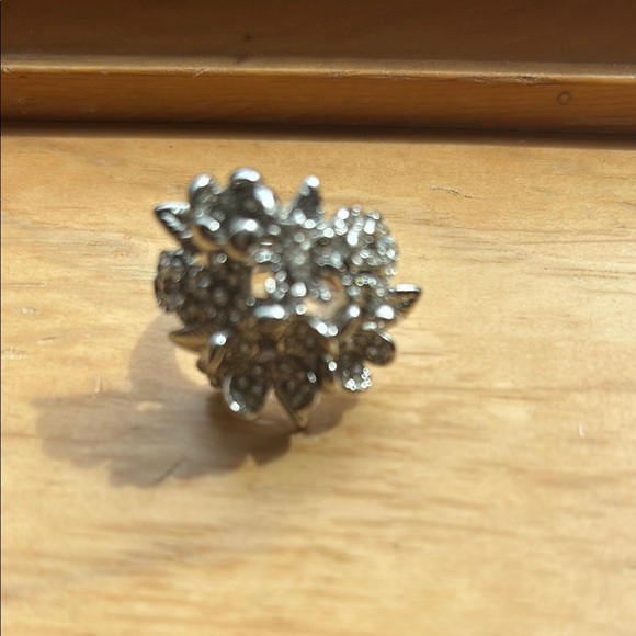 BCBGMaxAzria Silver Floral Ring - Picture 3 of 3